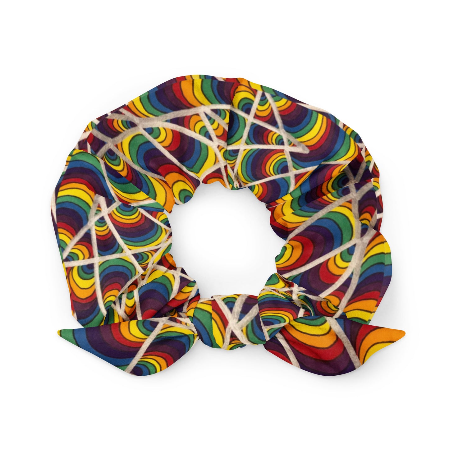 Recycled Rainbow Scrunchie