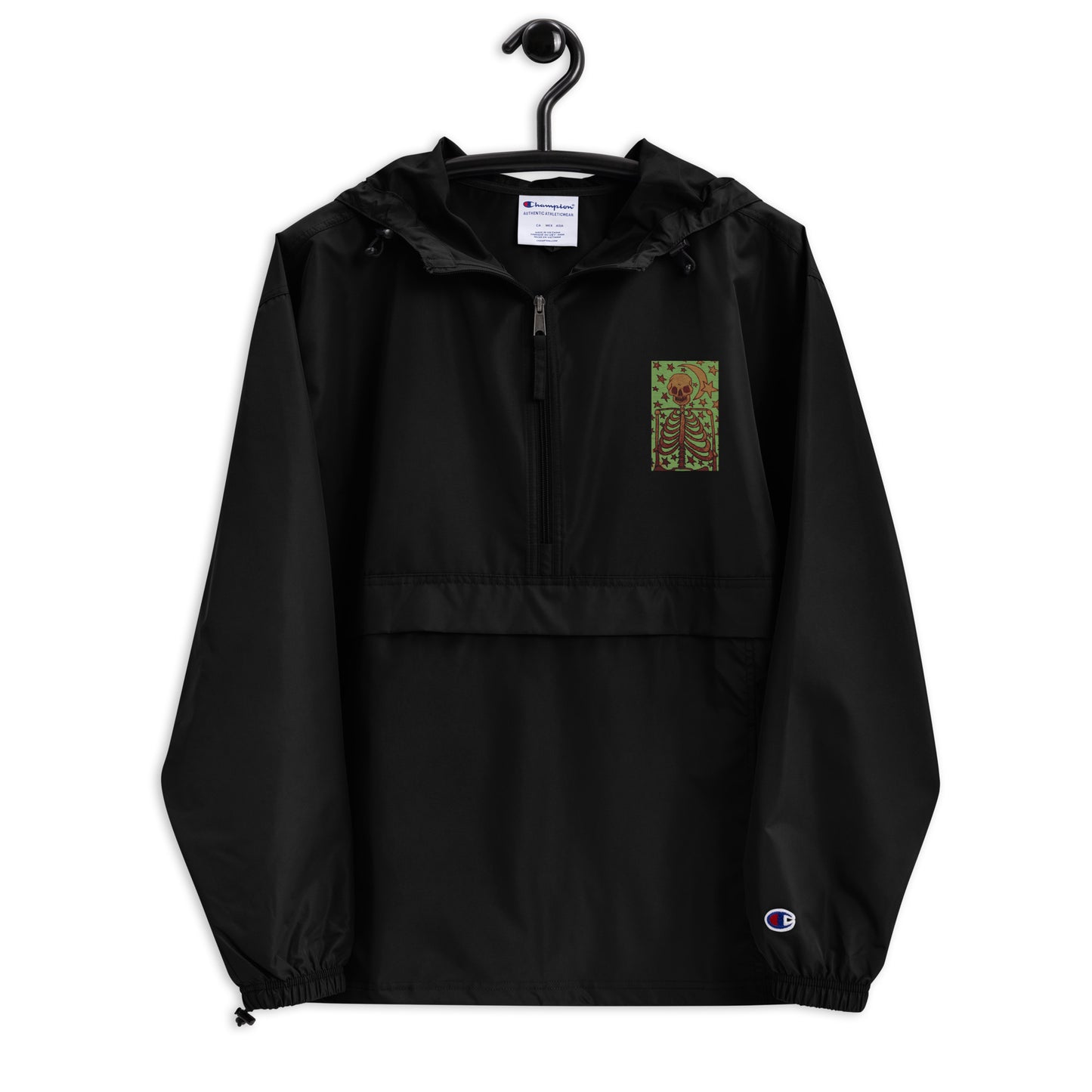 Embroidered Skeleton Champion Packable Jacket