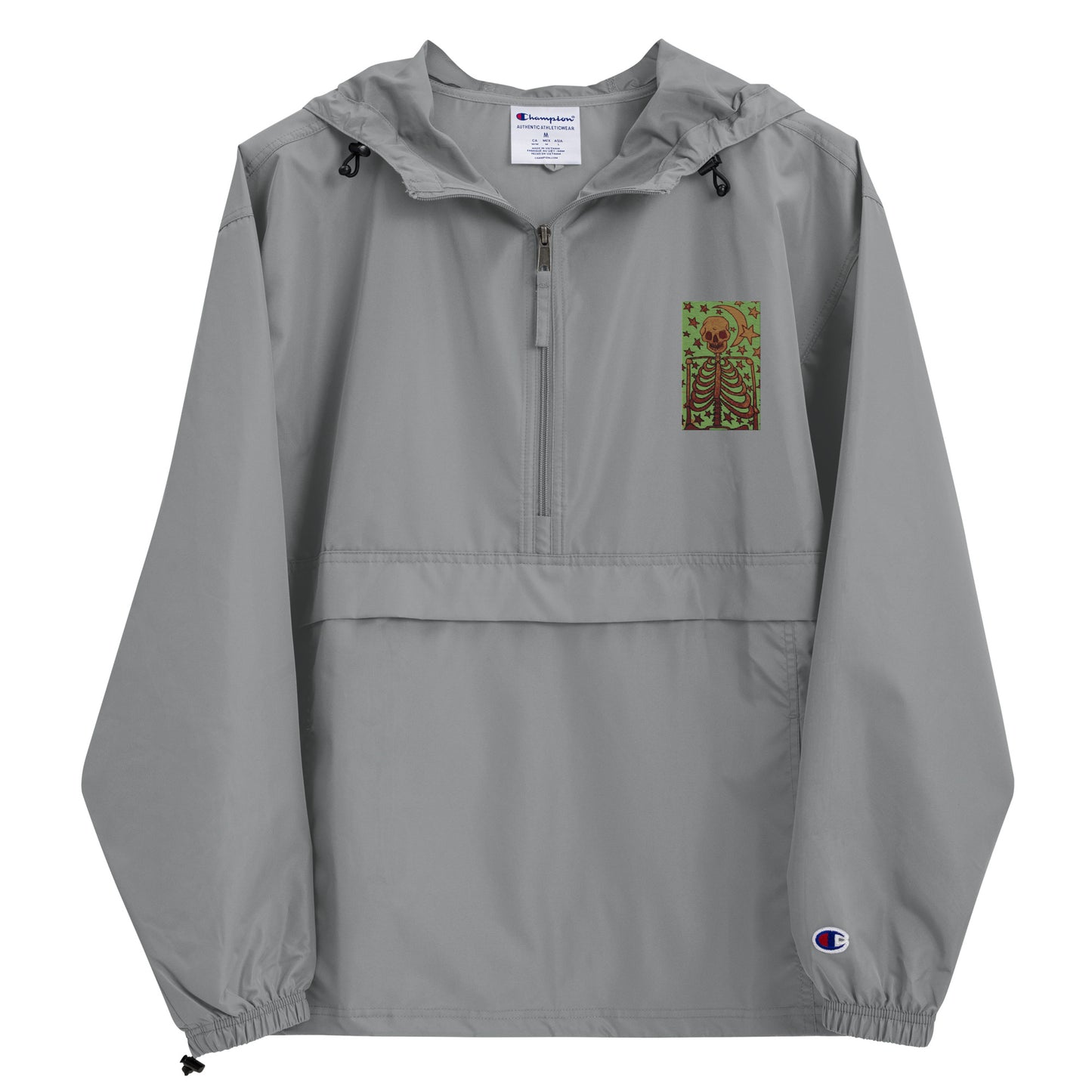 Embroidered Skeleton Champion Packable Jacket