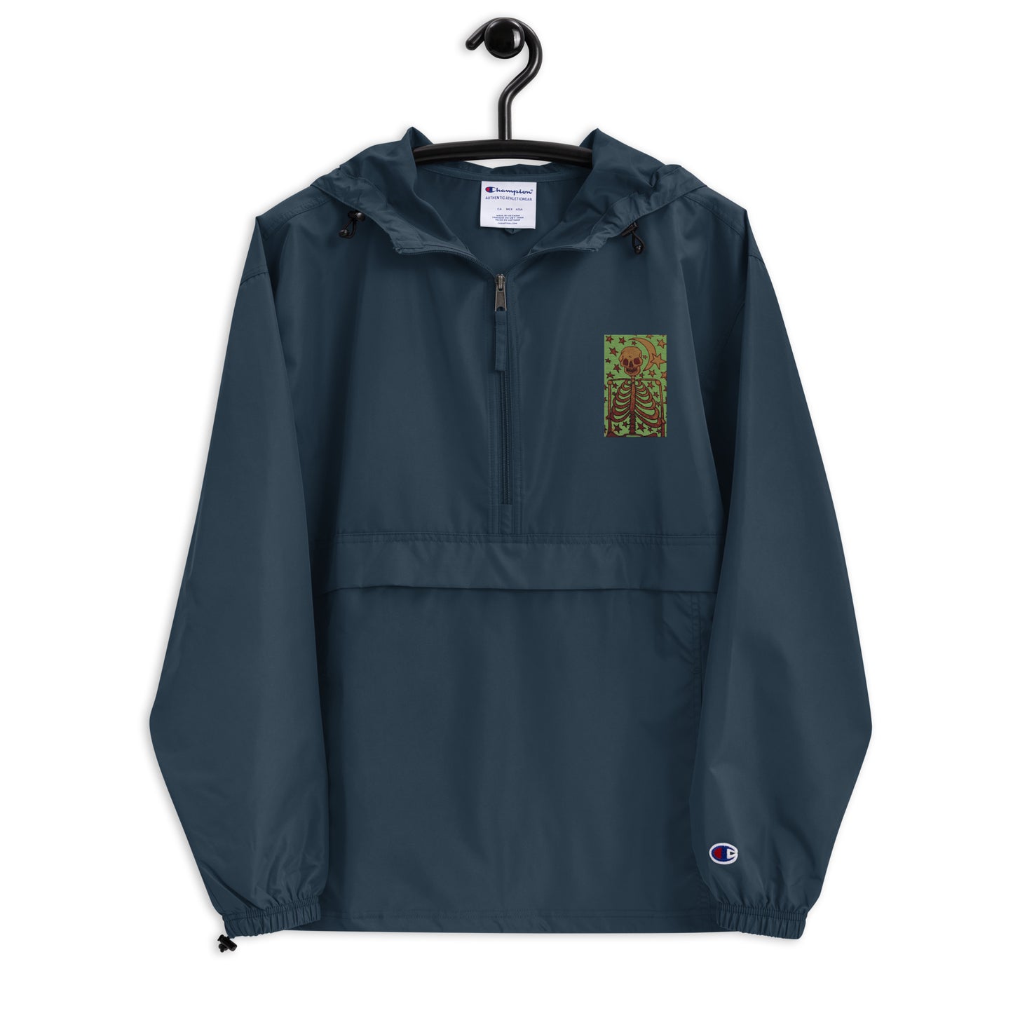 Embroidered Skeleton Champion Packable Jacket