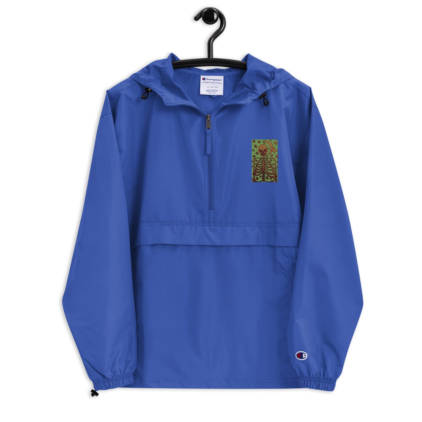 Embroidered Skeleton Champion Packable Jacket