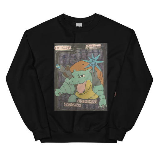 Men's Blastoise crewneck sweater from Pokémon tv series in the color black.