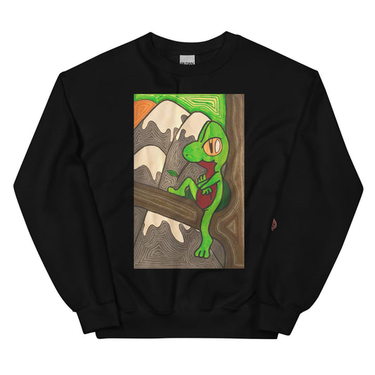 Men's Treeko crewneck sweatshirt from the Pokémon tv series in the color black.