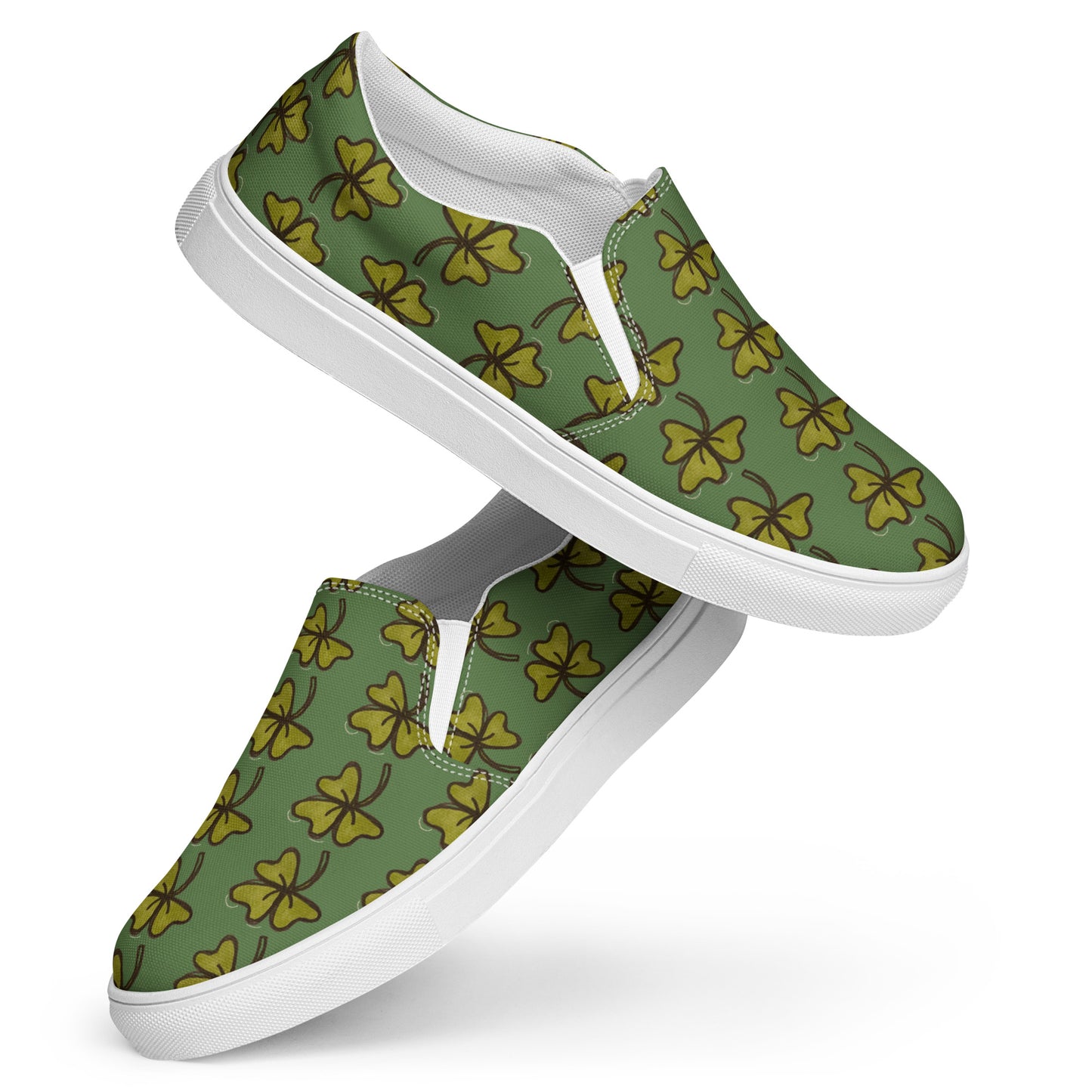 Men’s Lucky Clover Slip-on Canvas Shoes