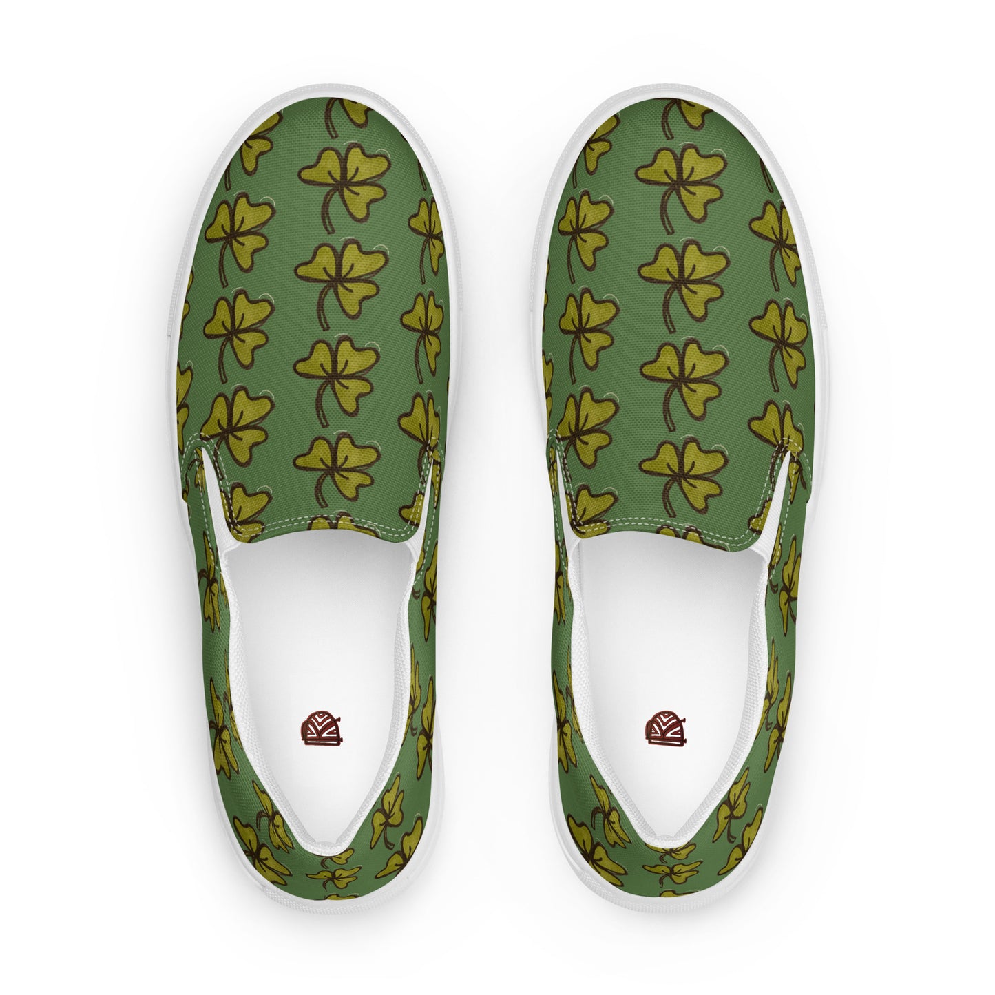 Men’s Lucky Clover Slip-on Canvas Shoes