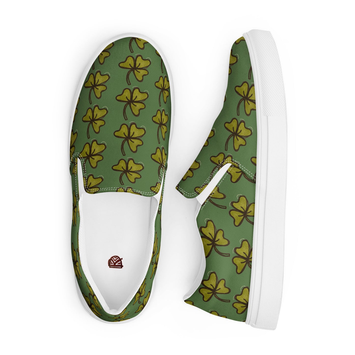 Men’s Lucky Clover Slip-on Canvas Shoes