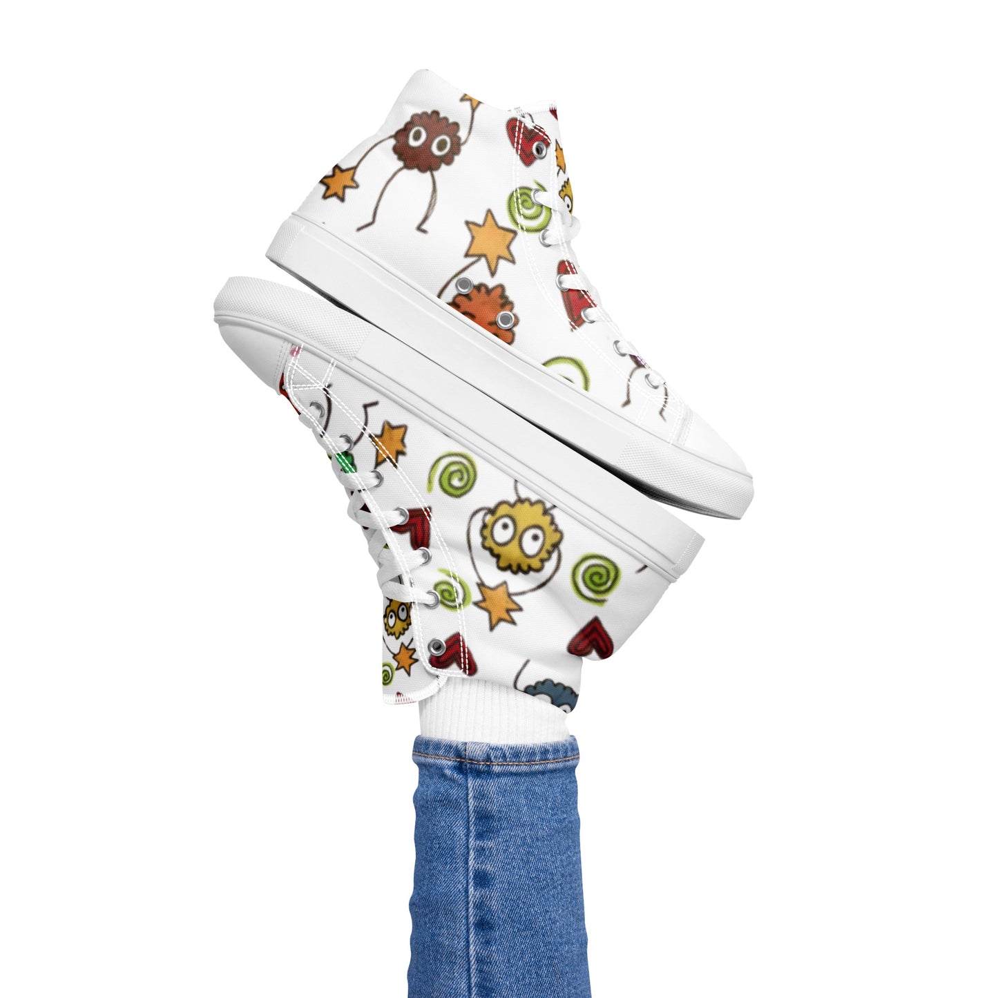 Rainbow Sprites Women’s High Top Canvas Shoes