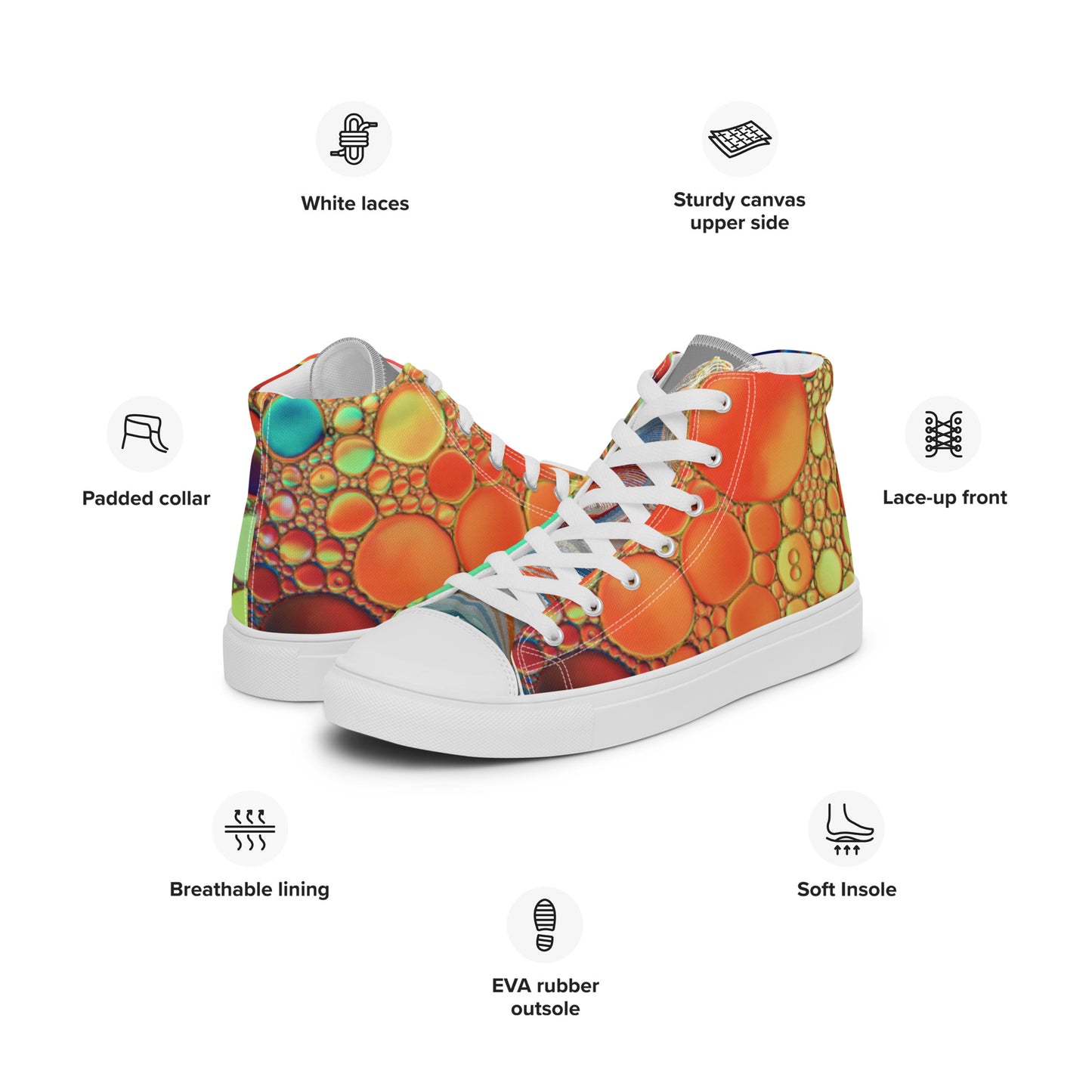 Women’s Colorful High Top Canvas Shoes