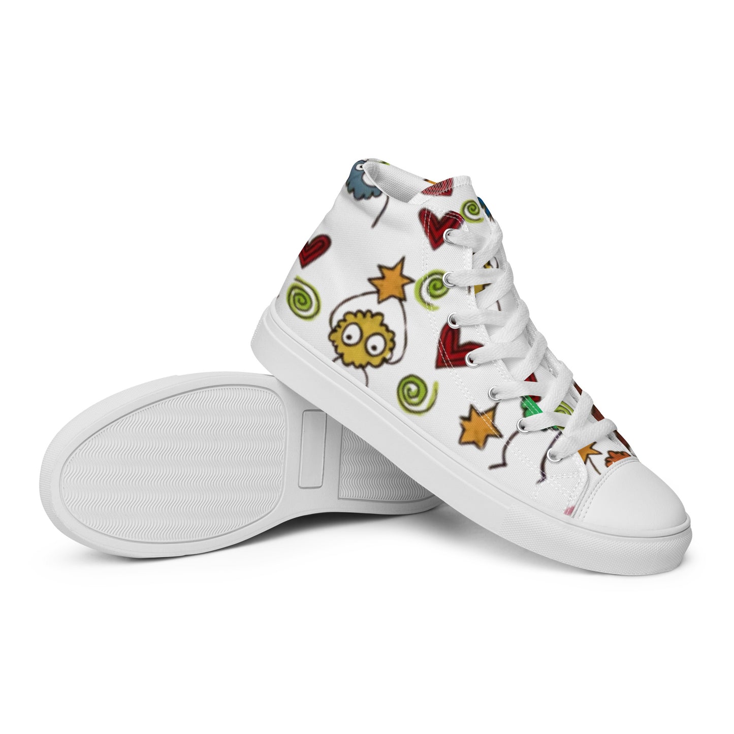 Rainbow Sprites Women’s High Top Canvas Shoes